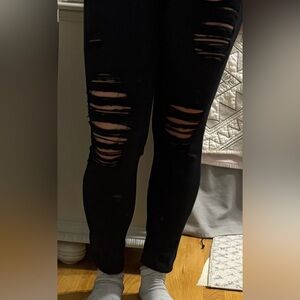 Womens size 8s express ripped Black Distressed Women's Pants